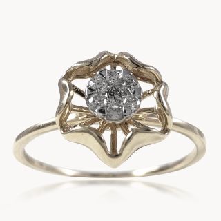 Krit Flower Design Diamond Ring For Her