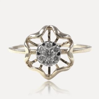 Krit Flower Design Diamond Ring For Her