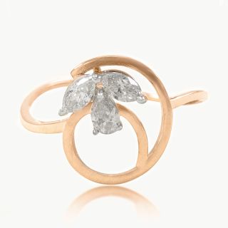 Dewdrop Orbit Diamond Ring