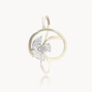 Dewdrop Orbit Diamond Ring
