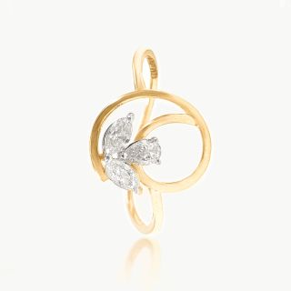 Dewdrop Orbit Diamond Ring