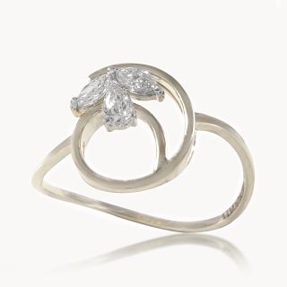 Dewdrop Orbit Diamond Ring