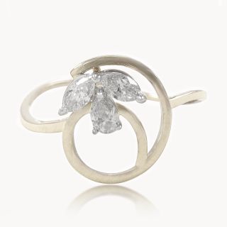Dewdrop Orbit Diamond Ring