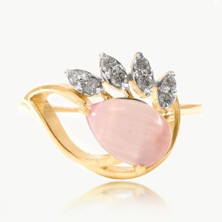 Rosé Dewdrop Diamond Ring