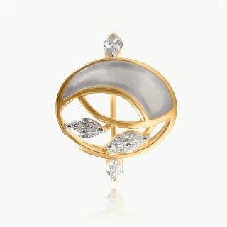 Crescent Moon Diamond Rings