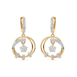 Iris Round Diamond Earrings
