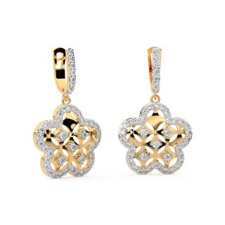 Rosy Round Diamond Earrings