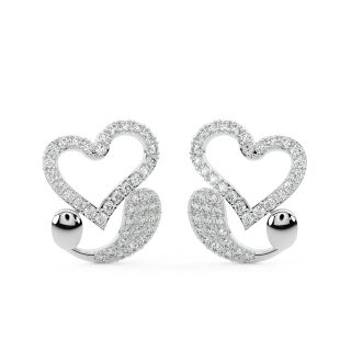 Ella Heart Shaped Stud Earrings