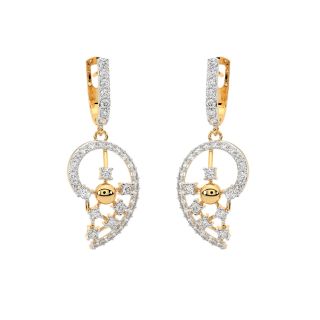 Grette Round Diamond Earrings