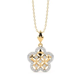 Athena Round Diamond Pendant