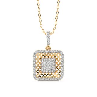 Clara Round Diamond Office Wear Pendant