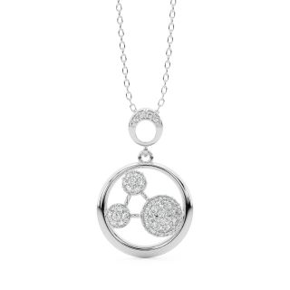 Aiden Round Diamond Office Wear Pendant