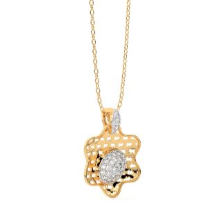 Lily Round Diamond Office Wear Pendant