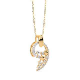 Dahlia Round Diamond Office Wear Pendant