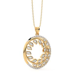 Lydia Round Diamond Office Wear Pendant