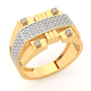 Jasper Round Diamond Ring For Men