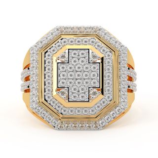 Levi Round Diamond Ring For Men