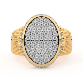 Wesley Round Diamond Ring For Men