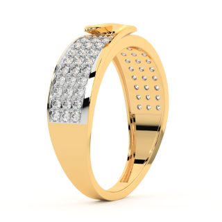 Swivel Round Diamond Ring For Men