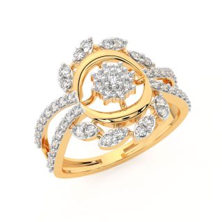 Melik Round Diamond Engagement Ring