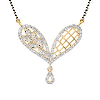 Diamond Mangalsutra In Heart Shaped