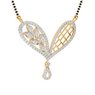 Diamond Mangalsutra In Heart Shaped