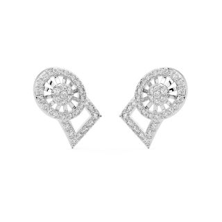 Divsha Round Diamond Stud Earrings