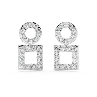 Janay Round Diamond Stud Earrings