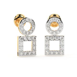 Janay Round Diamond Stud Earrings