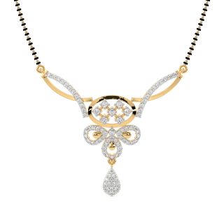 Diamond Mangalsutra Design In Gold