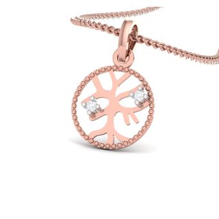 Emie Round Diamond Office Wear Pendant