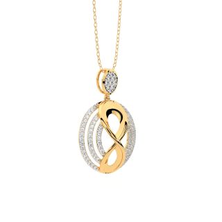 Maurya Round Diamond Office Wear Pendant