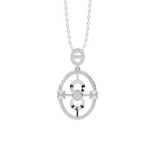 Riley Round Diamond Office Wear Pendant