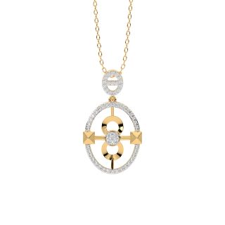 Riley Round Diamond Office Wear Pendant