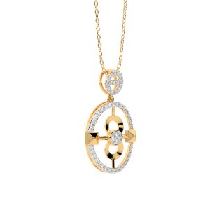 Riley Round Diamond Office Wear Pendant