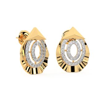 Gracie Round Diamond Stud Earrings