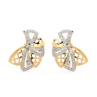 Lettie Round Diamond Stud Earrings