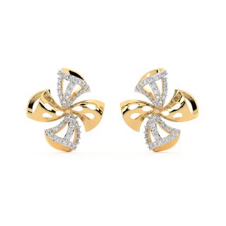 Bryce Round Diamond Stud Earrings