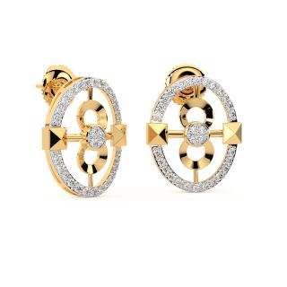 Narda Round Diamond Stud Earrings