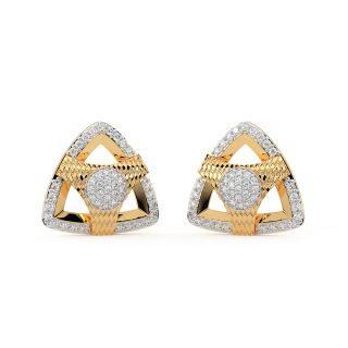 Panya Round Diamond Stud Earrings