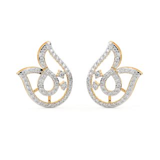 Aki Round Diamond Stud Earrings