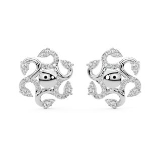 Anghus Round Diamond Stud Earrings