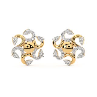 Anghus Round Diamond Stud Earrings