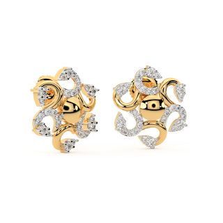 Anghus Round Diamond Stud Earrings