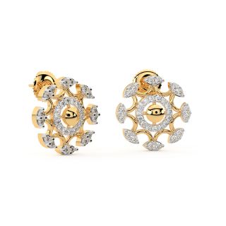 Keary Round Diamond Stud Earrings