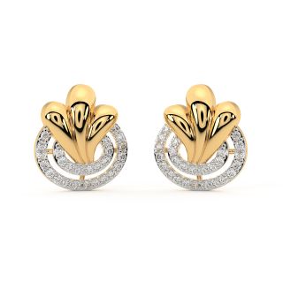 Nisien Round Diamond Stud Earrings