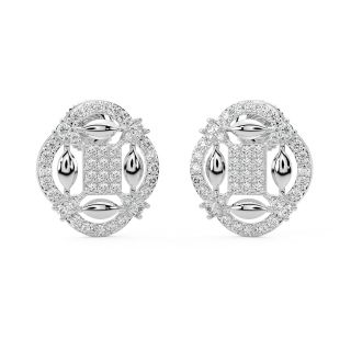 Rorey Round Diamond Stud Earrings