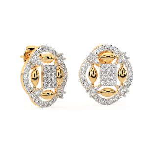Rorey Round Diamond Stud Earrings