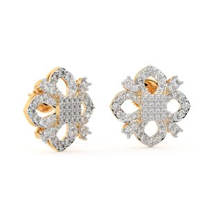 Donal Round Diamond Stud Earrings