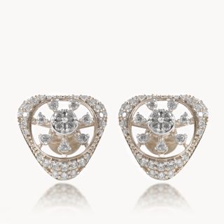 Triangular Snowflake Diamond Studs